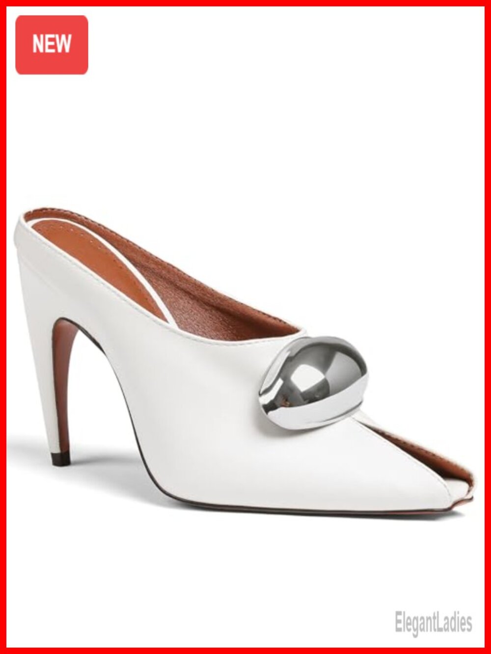 Peep Toe Mules Stiletto Heels Pointed Slip-On Sandals